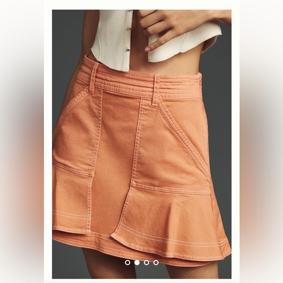 Anthropologie Pilcro Kick Flare Mini Skirt - Picture 2 of 8